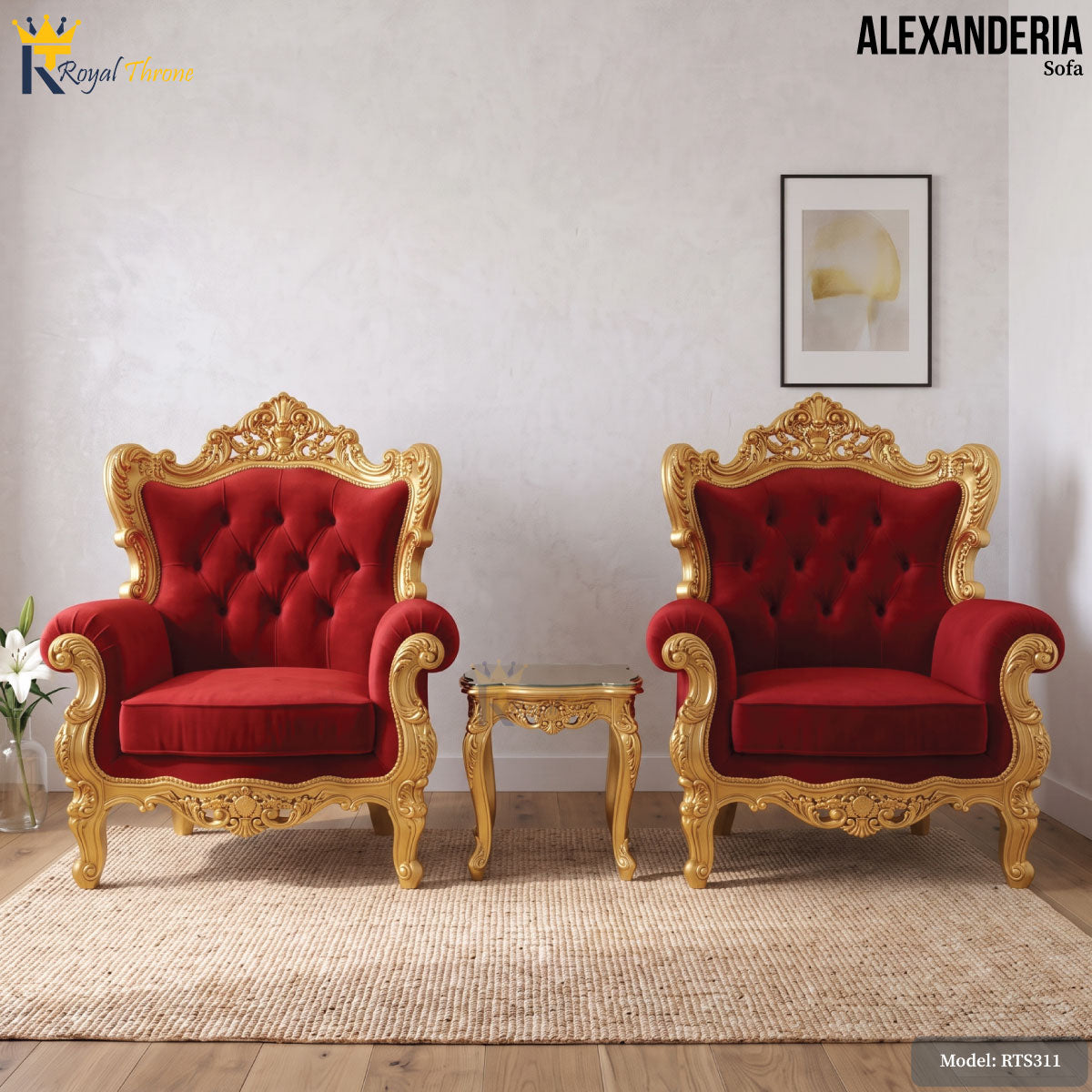 Alexanderia- Wooden Sofa | RTS311