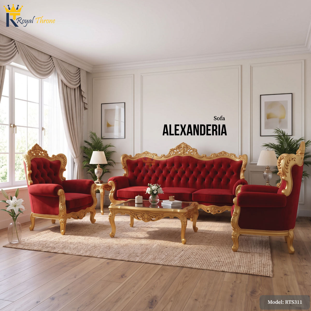 Alexanderia- Wooden Sofa | RTS311