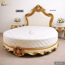 Canvas- Wooden Round Bed | RTB013
