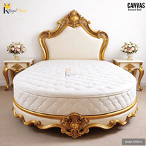 Canvas- Wooden Round Bed | RTB013