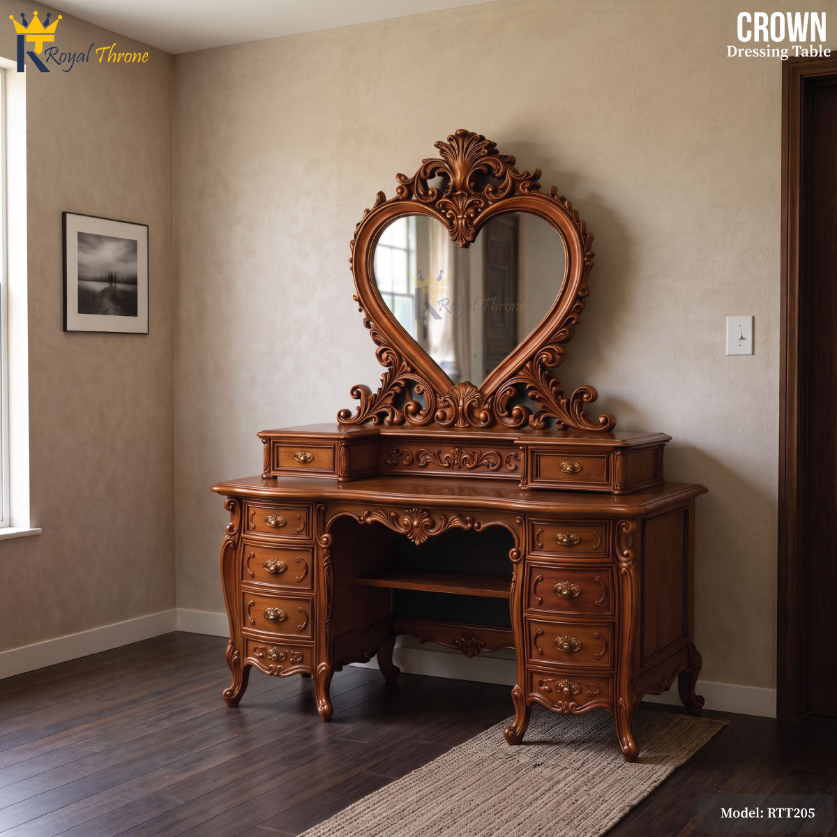 Crown- Wooden Dressing Table | RTT205 Main image