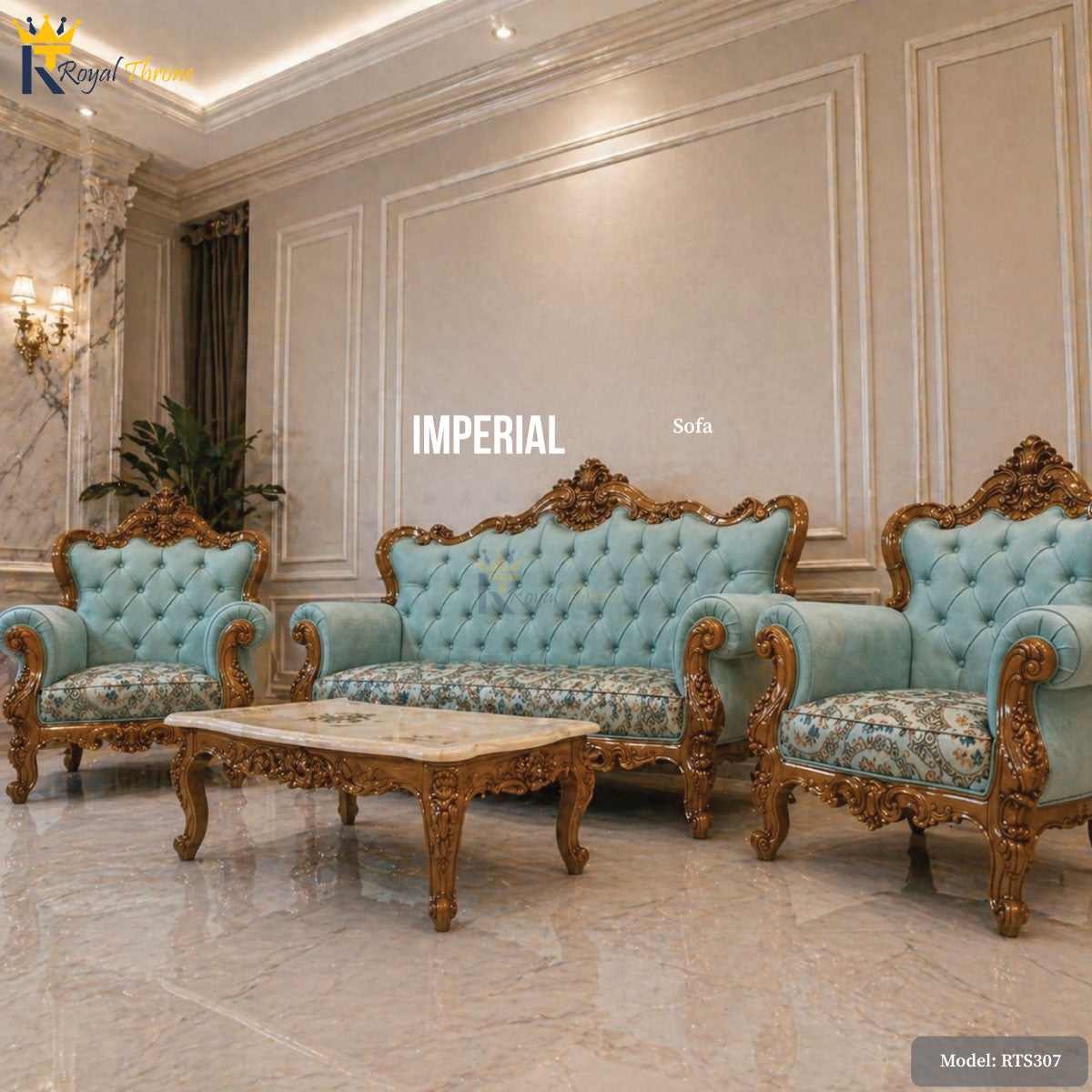 Imperial- Wooden Sofa | RTS307 Secondary image