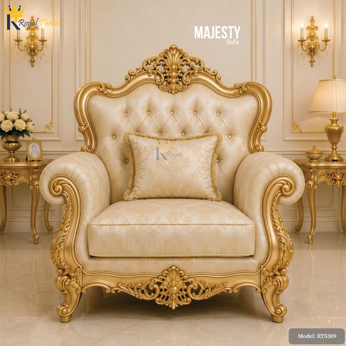 Majesty- Wooden Sofa | RTS309