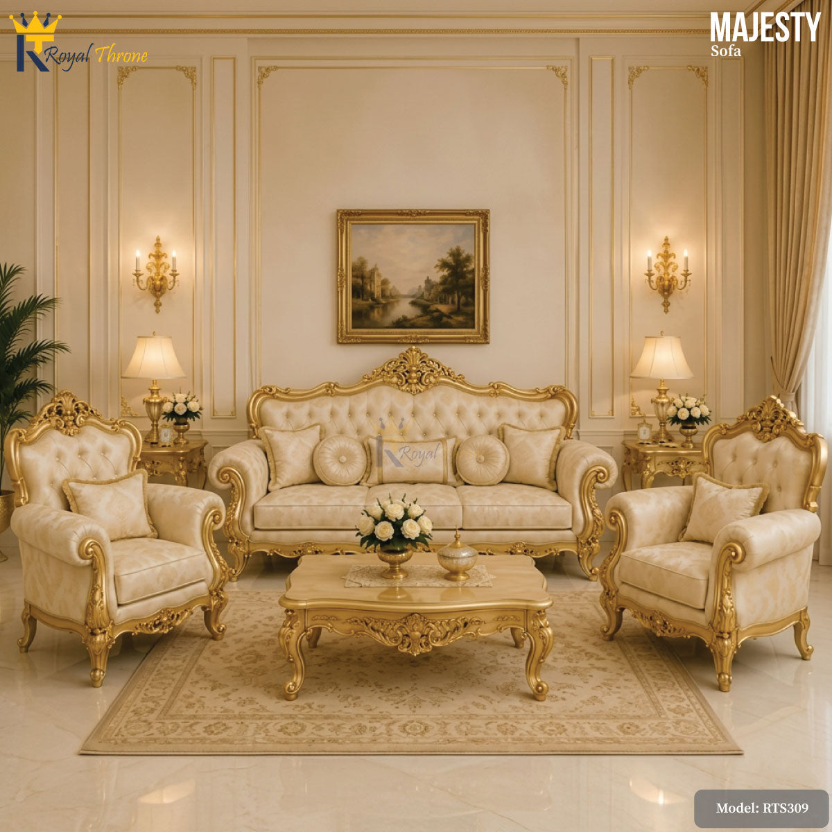 Majesty- Wooden Sofa | RTS309 Main image