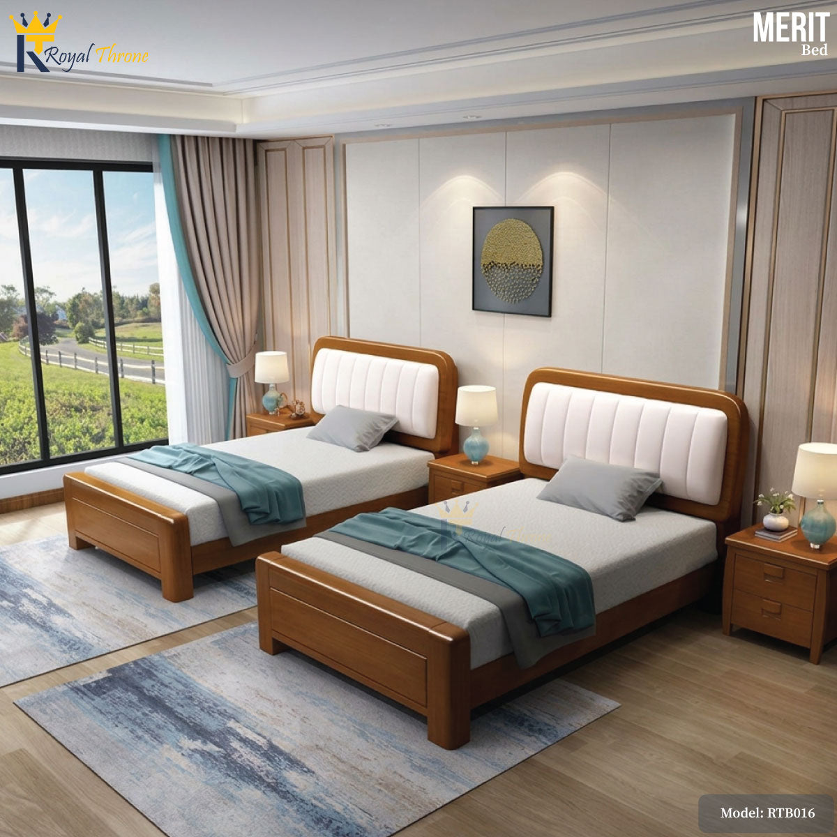 Merit- Wooden Bed | RTB016 Main image