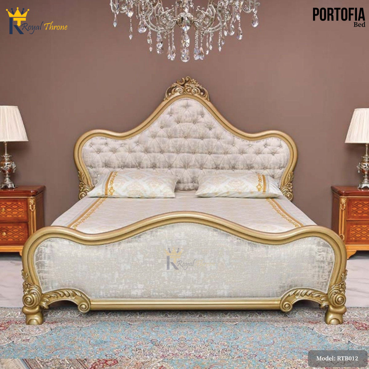 Portofia- Wooden Bed | RTB012 Main image