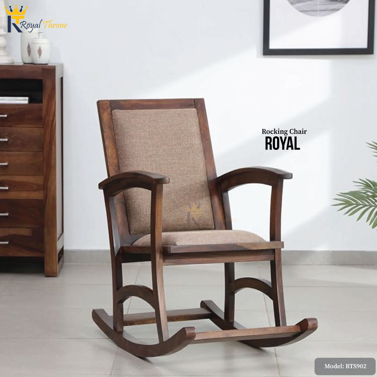Royal- Wooden Rocking Chair | RTS902 Main image