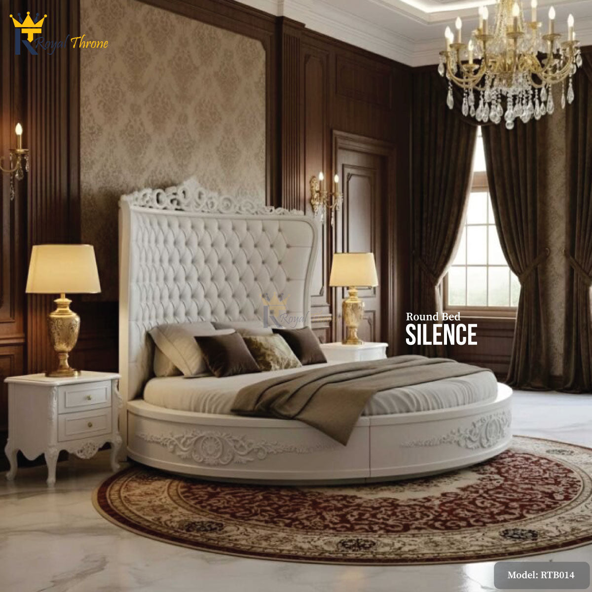 Silence- Wooden Round Bed | RTB014