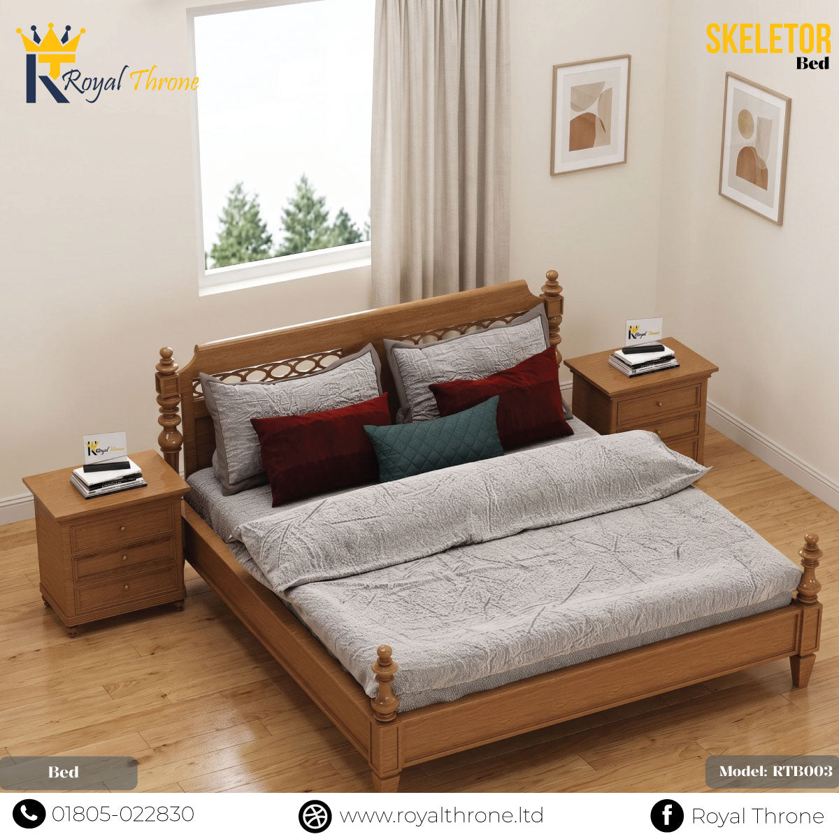 Skeletor- Wooden Bed | RTB003 Main image