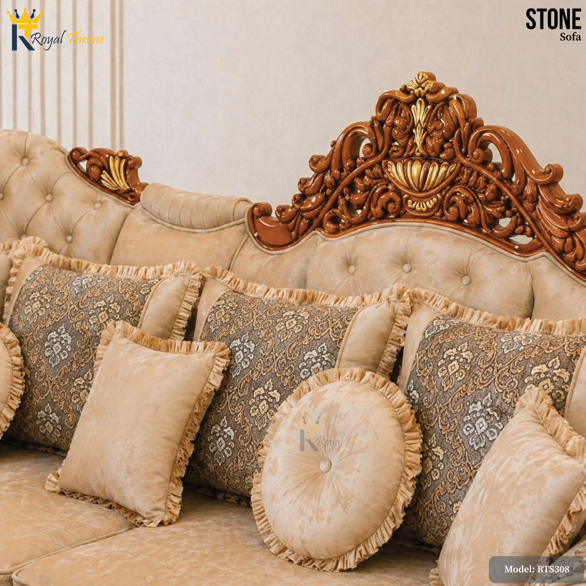 Stone- Wooden Sofa | RTS308