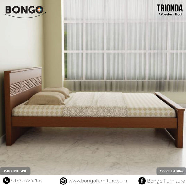 Trionda - Wooden Bed | BFB055 (Queen Size Bed)