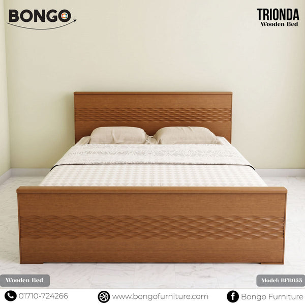 Trionda - Wooden Bed | BFB055 (Queen Size Bed)